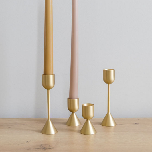 brass candlestick holder