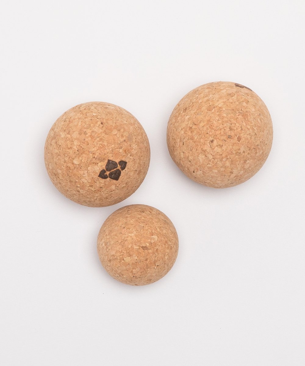 natural cork massage ball trio