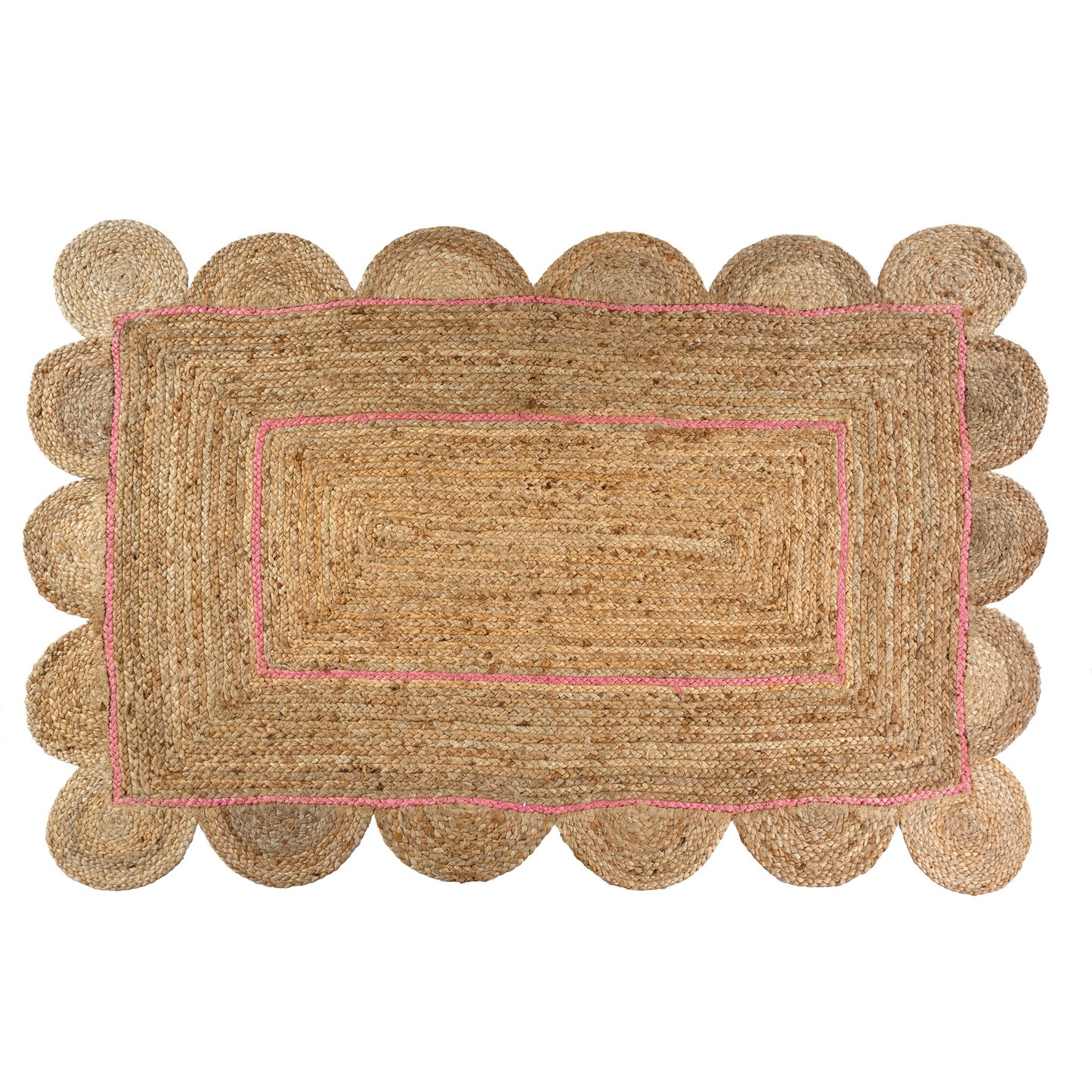 scalloped jute rug