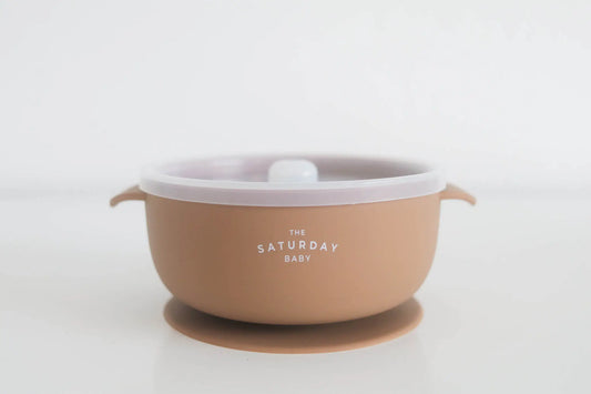 silicone suction bowl with lid