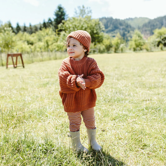 organic cotton chunky knit sweater