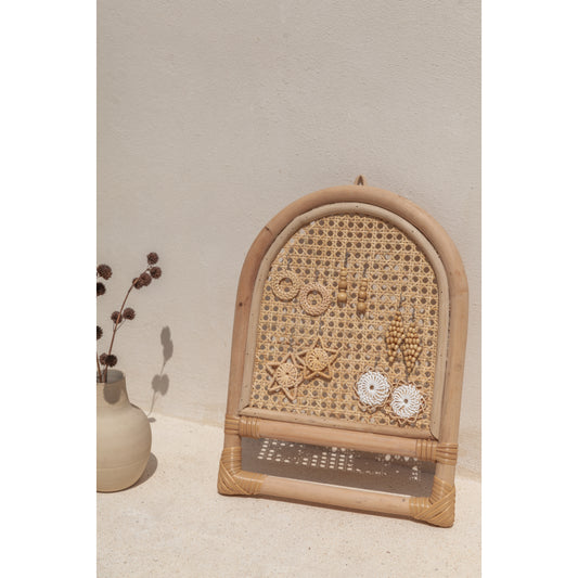 arch rattan jewelry hanger